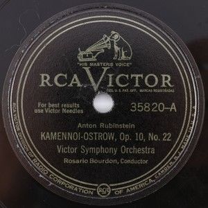 Victor Symphony Orchestra Kamennoi-Ostrow/Liebestraum 12" 78 rpm Record 35820